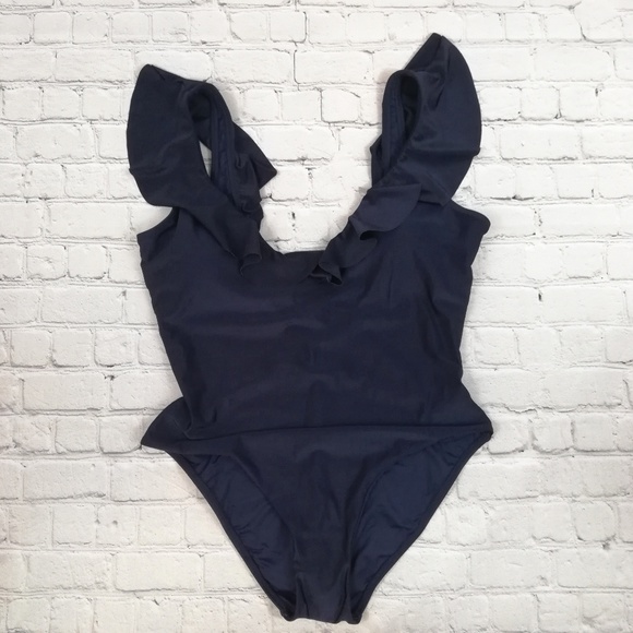 Tahari One Piece Swimsuit Blue Large - Picture 3 of 4